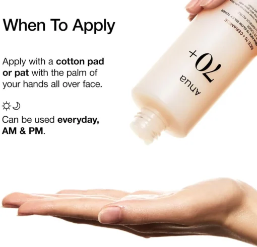 ANUA Rice 70+ Glow Milky Toner 250ml - Image 4