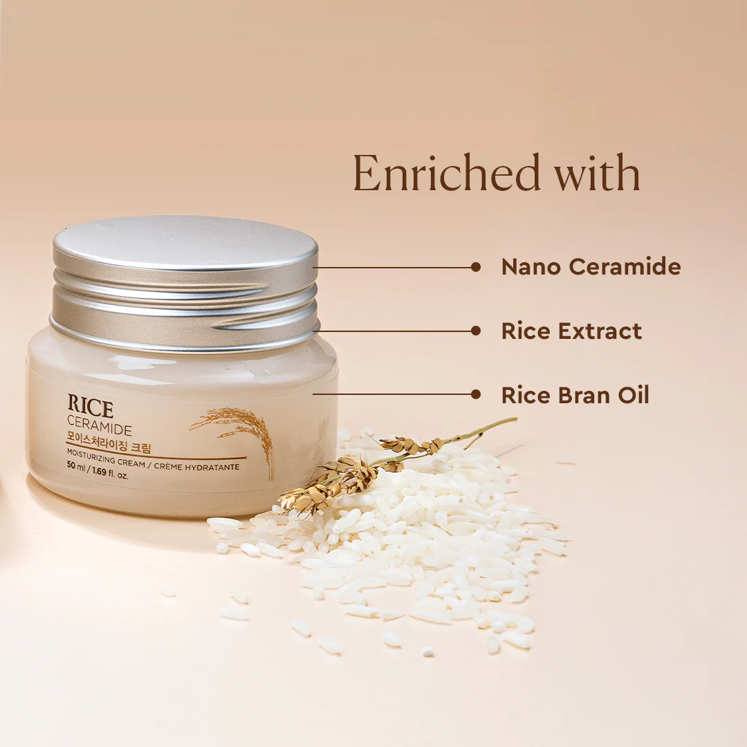 The Face Shop Rice & Ceramide Moisturizing Cream Size: 50ml - Image 3