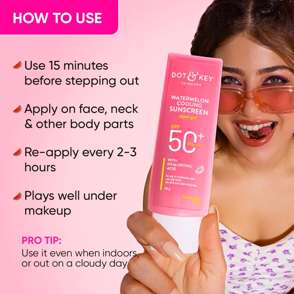 Dot & Key Watermelon Cooling Aqua Gel SPF 50+ Sunscreen 80g - Image 4