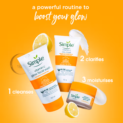 Simple Glow Facial Wash With Vitamins C + Anti-oxidants Protect 'N' Glow 150ml - Image 7